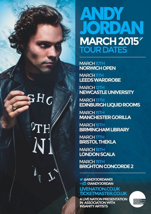 Andy jordan 2015 tour poster